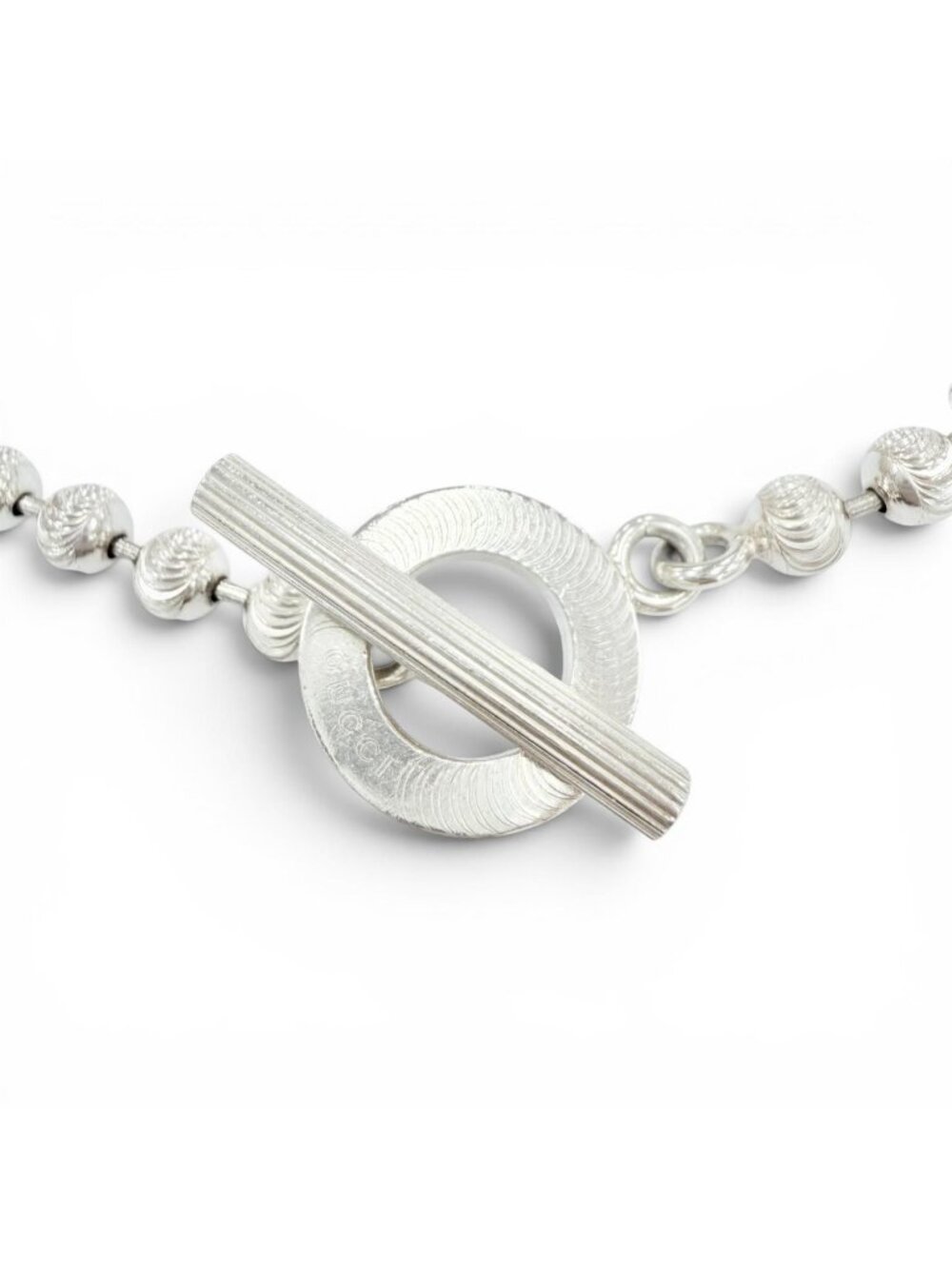 Gucci Ball Chain Necklace L Silver